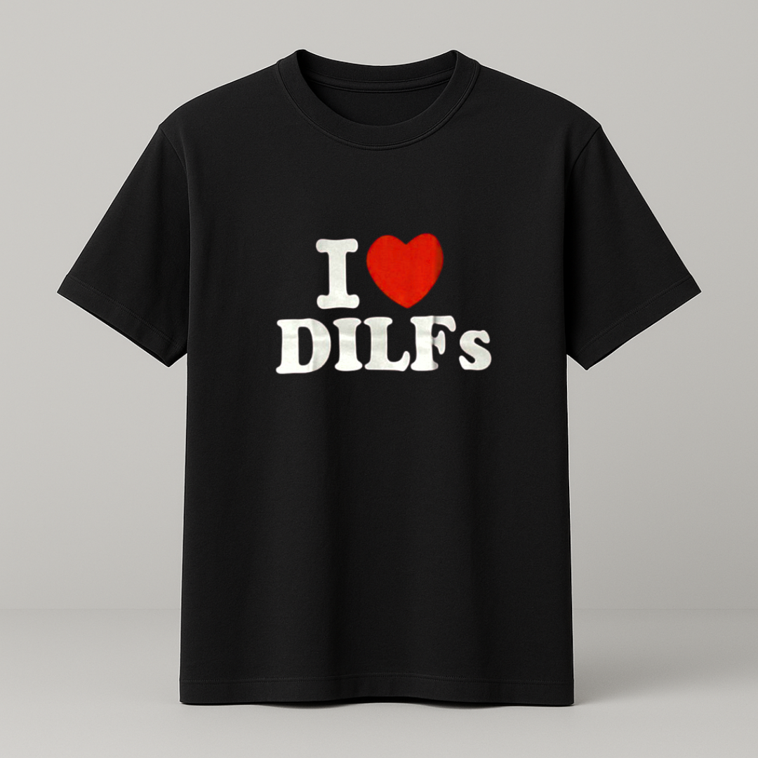 I ♥️ Dilfs T-Shirt schwarz