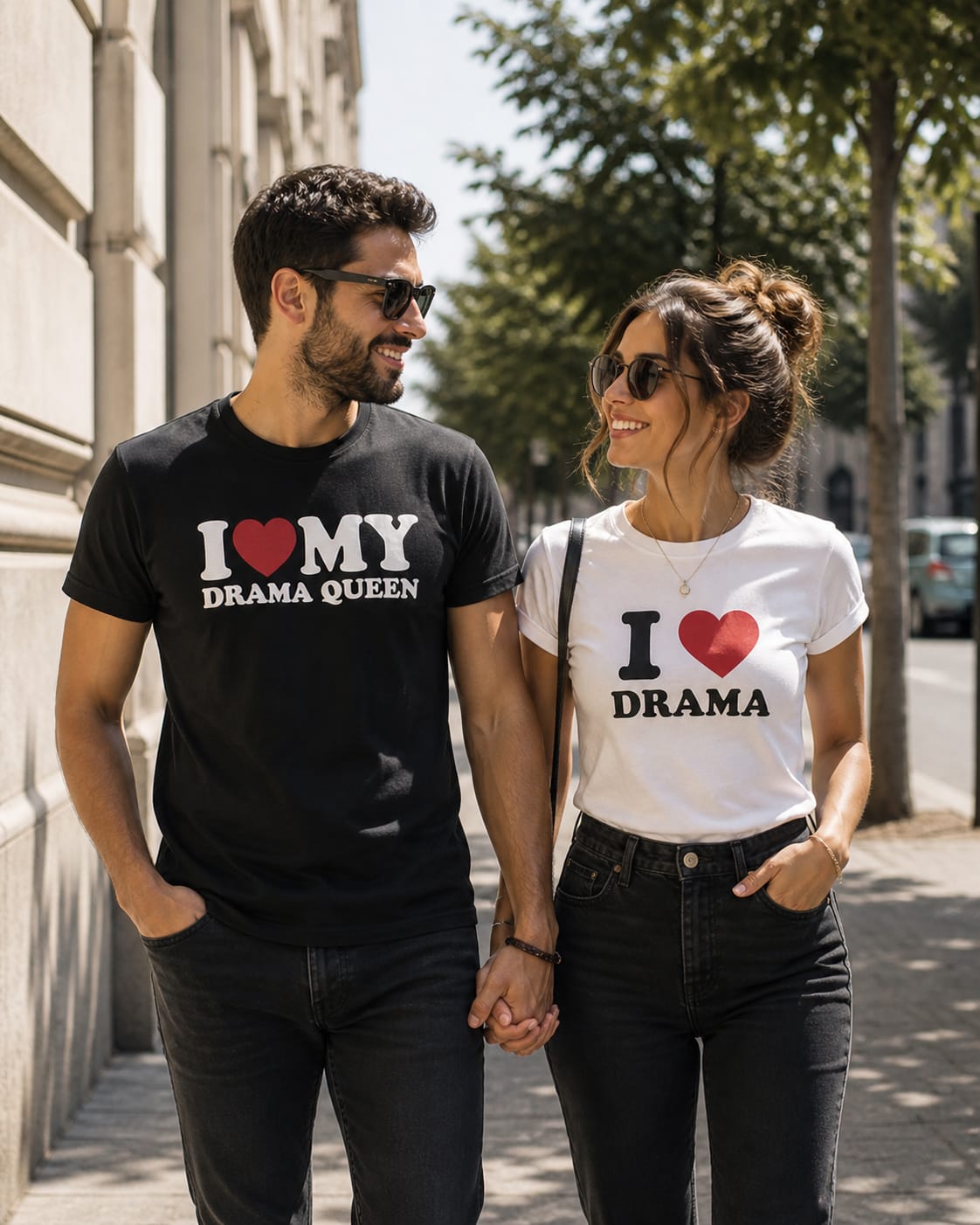 I ♥️ DRAMA Crop-Top weiß