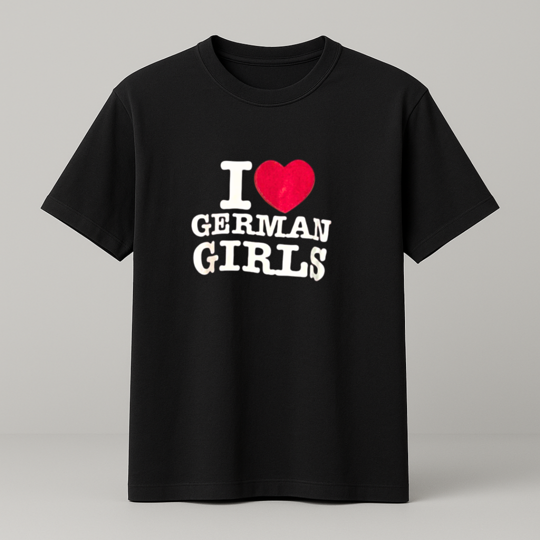 I ♥️ GERMAN GIRLS T-Shirt schwarz