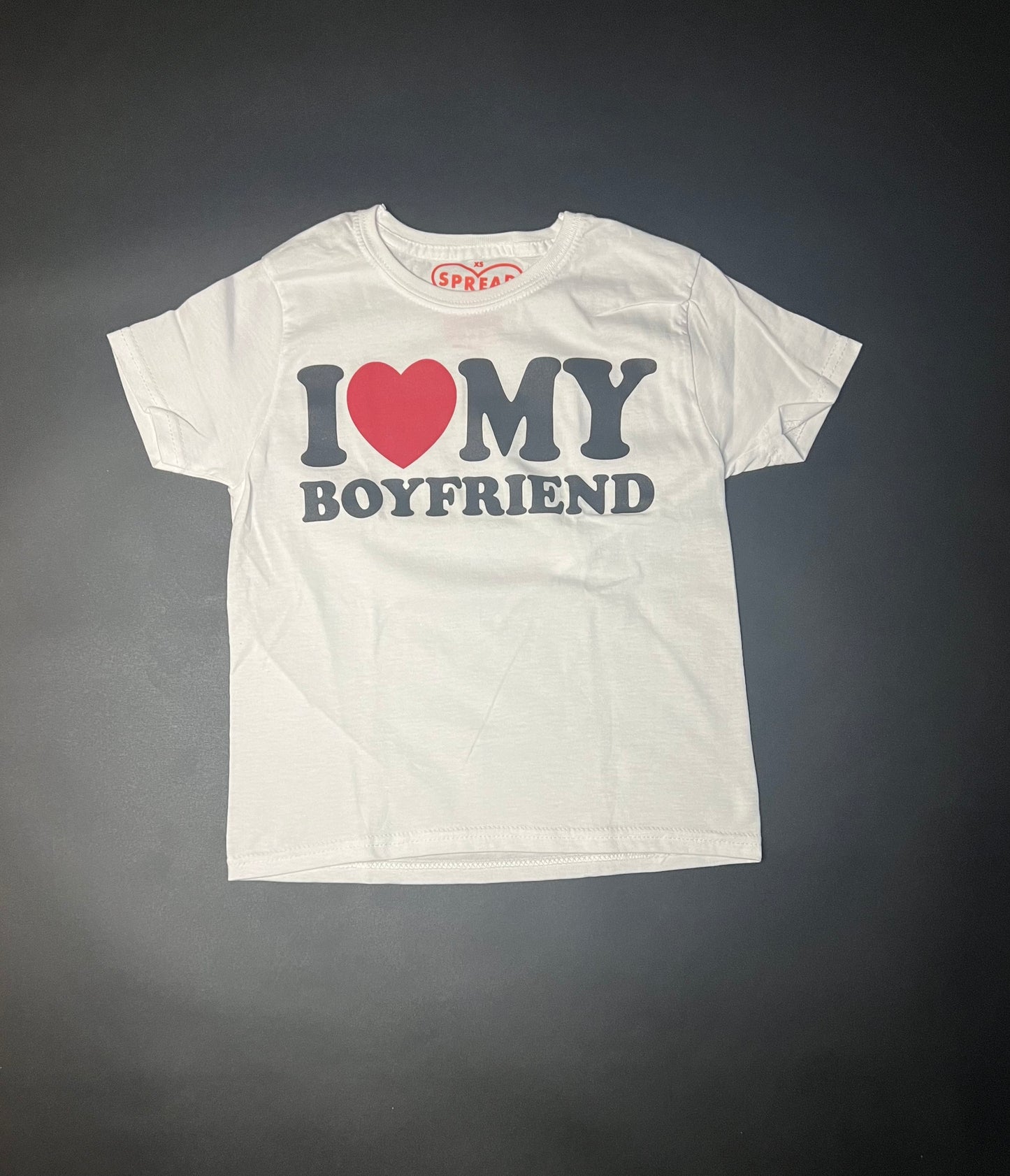 I ♥️MY BOYFRIEND Crop-Top weiß