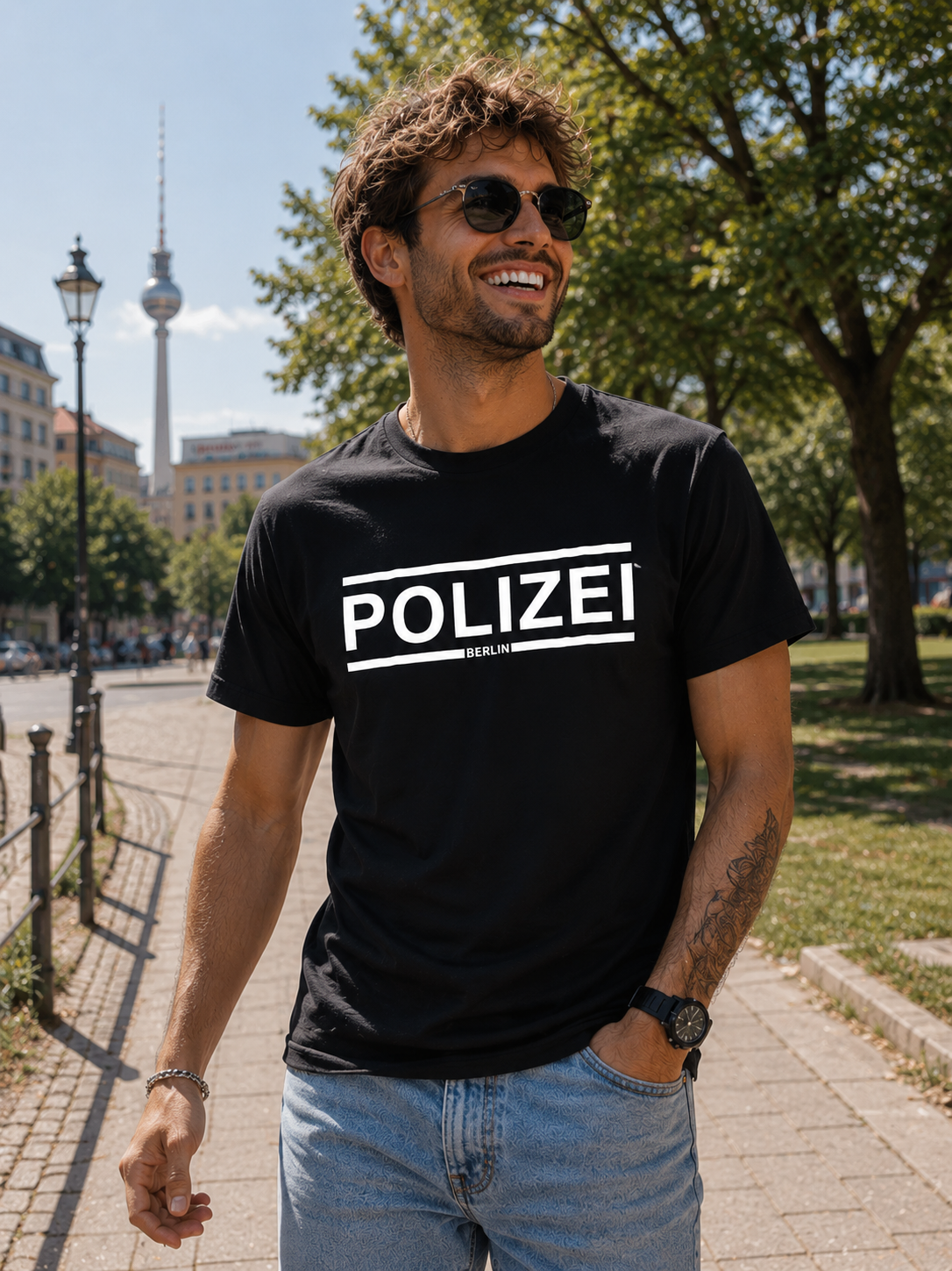 Polizei Berlin T-Shirt schwarz