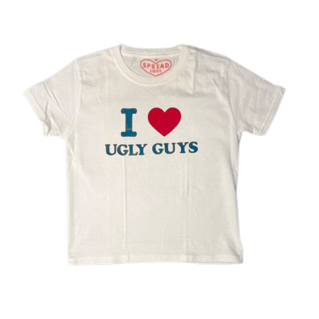 I ♥️ UGLY GUYS Crop-Top weiß