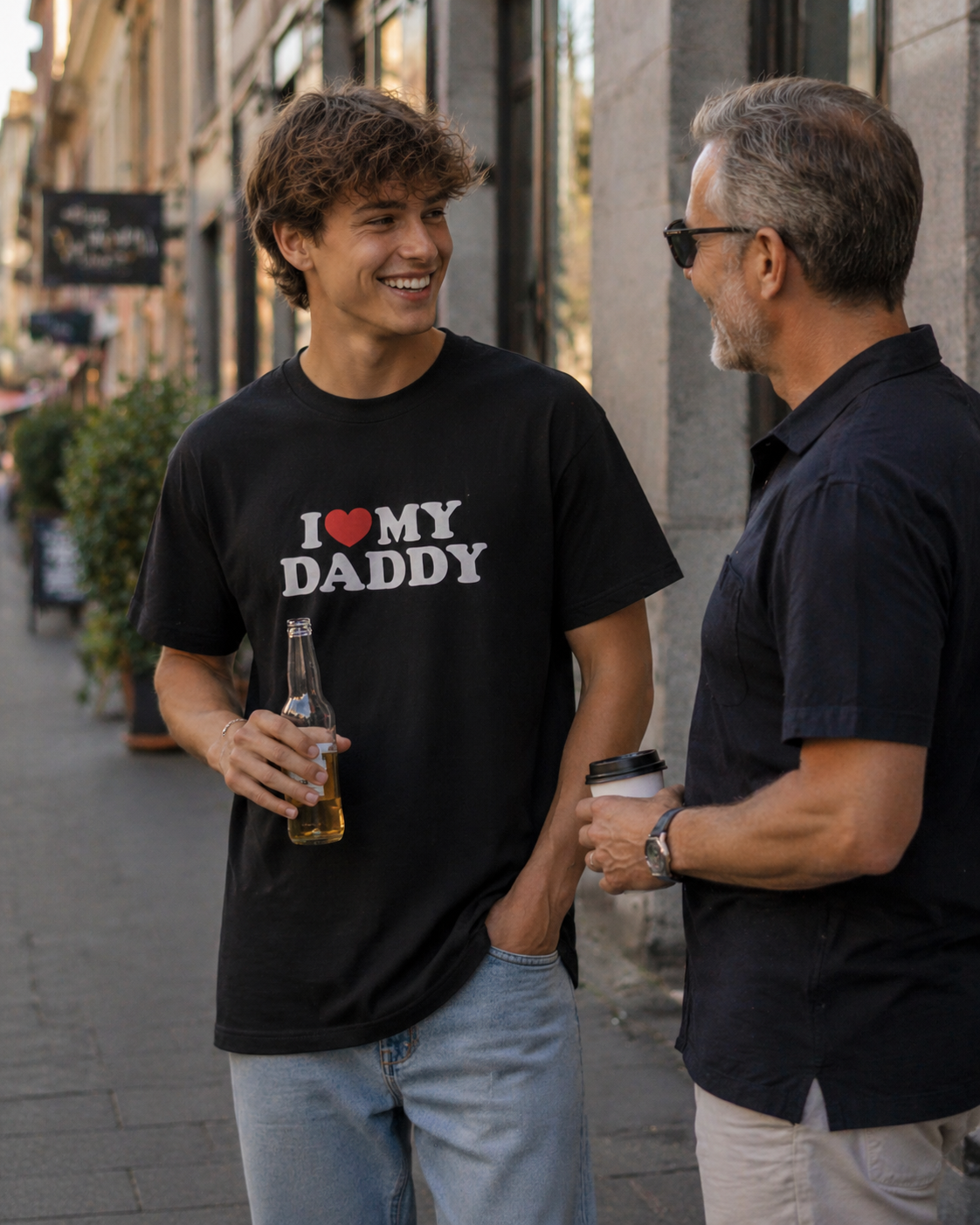 I ♥️ MY DADDY T-Shirt schwarz