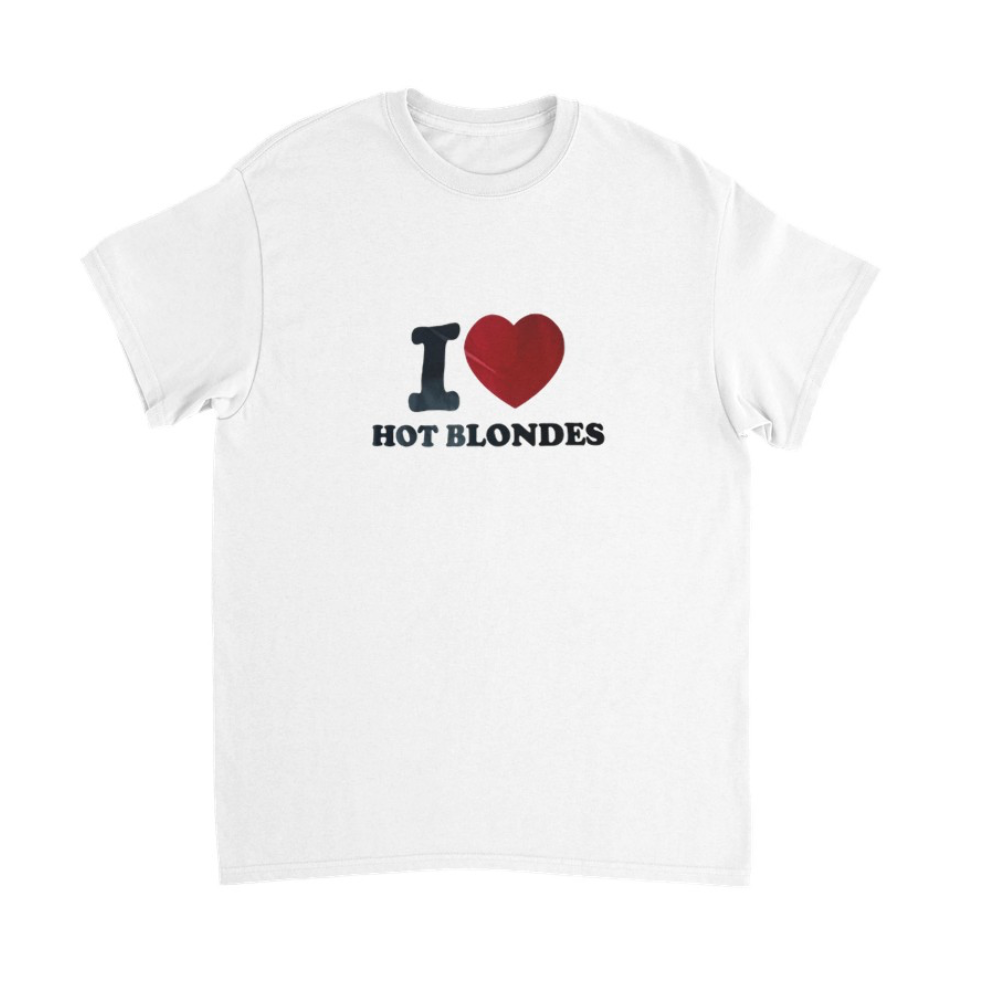 I ♥️ HOT BLONDES T-Shirt (weiß)