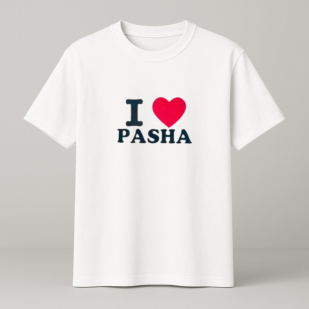 I ♥️ PASHA T-Shirt weiß