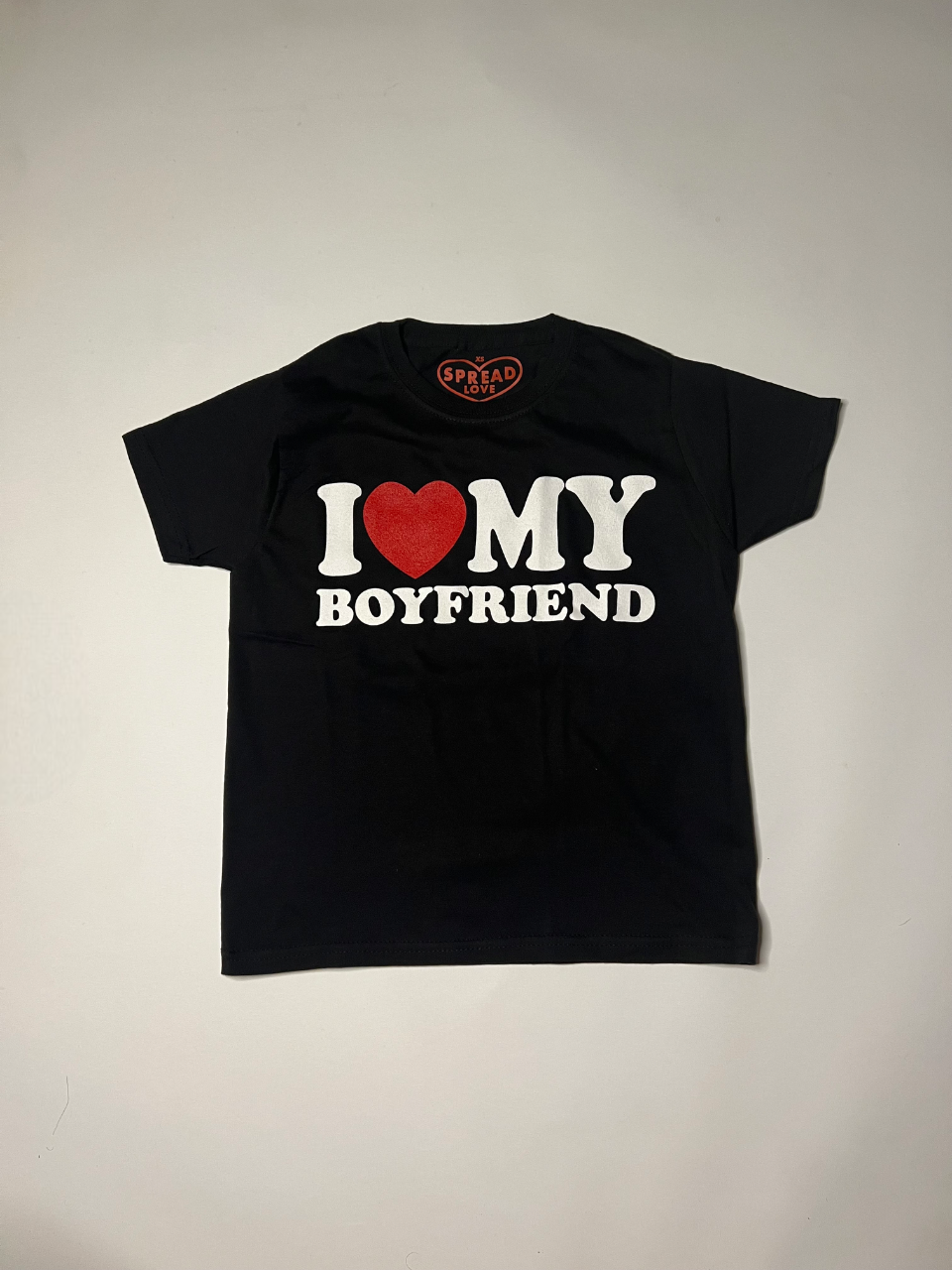 I ♥️MY BOYFRIEND Crop-Top schwarz