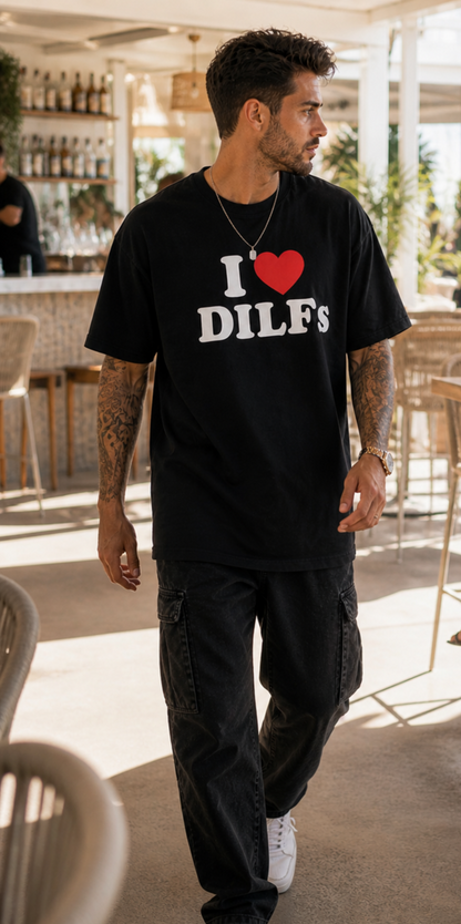 I ♥️ Dilfs T-Shirt schwarz