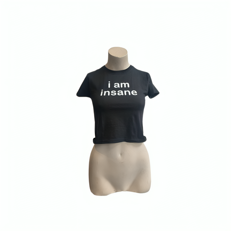 i am insane Crop-Top schwarz