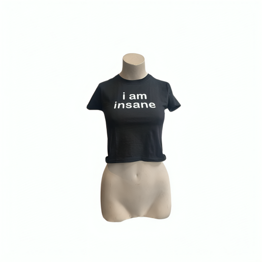 i am insane Crop-Top schwarz