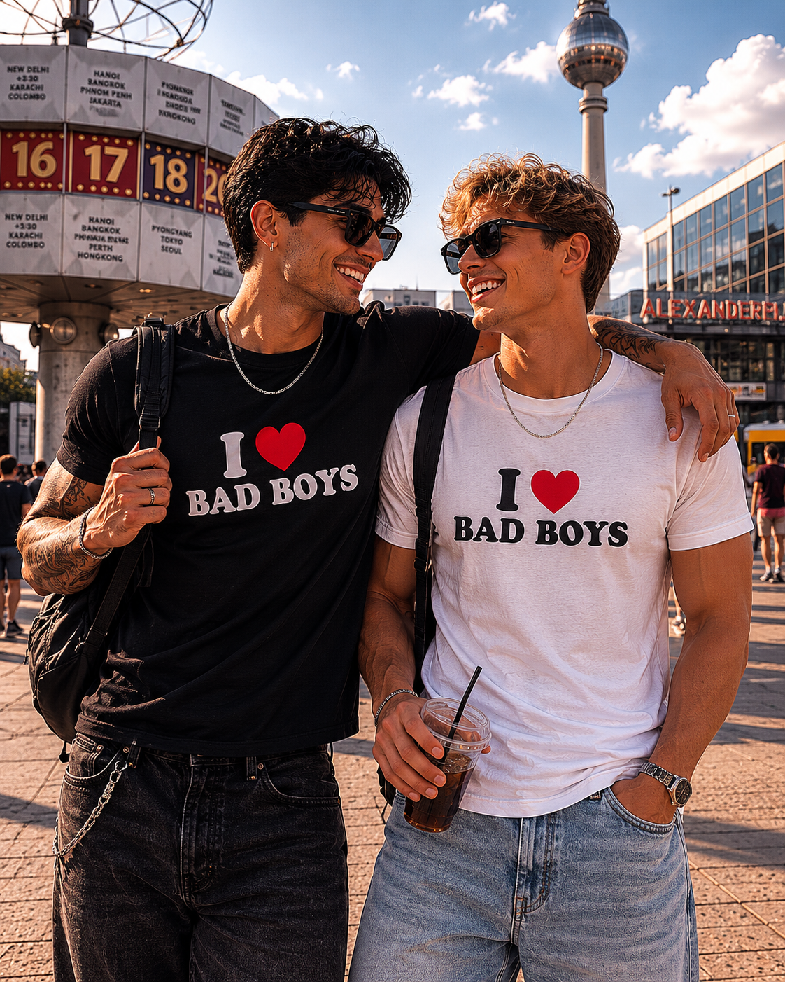I ♥️ BAD BOYS Crop-Top weiß