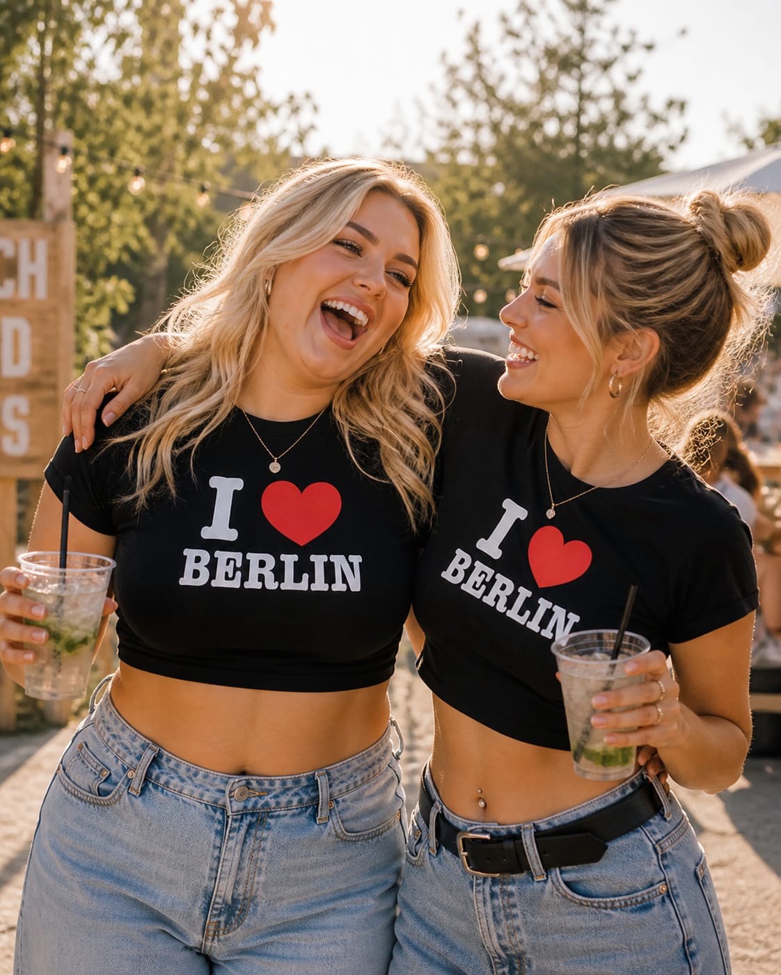 I ♥️ BERLIN Crop-Top schwarz