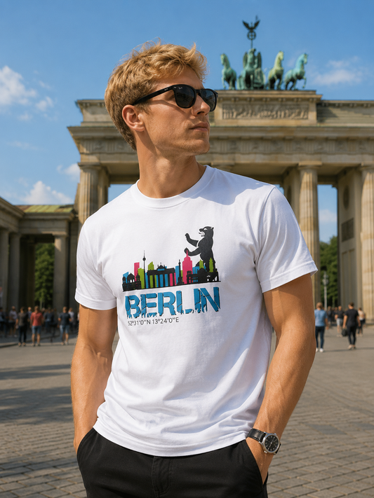 BERLIN Skyline T-Shirt weiß