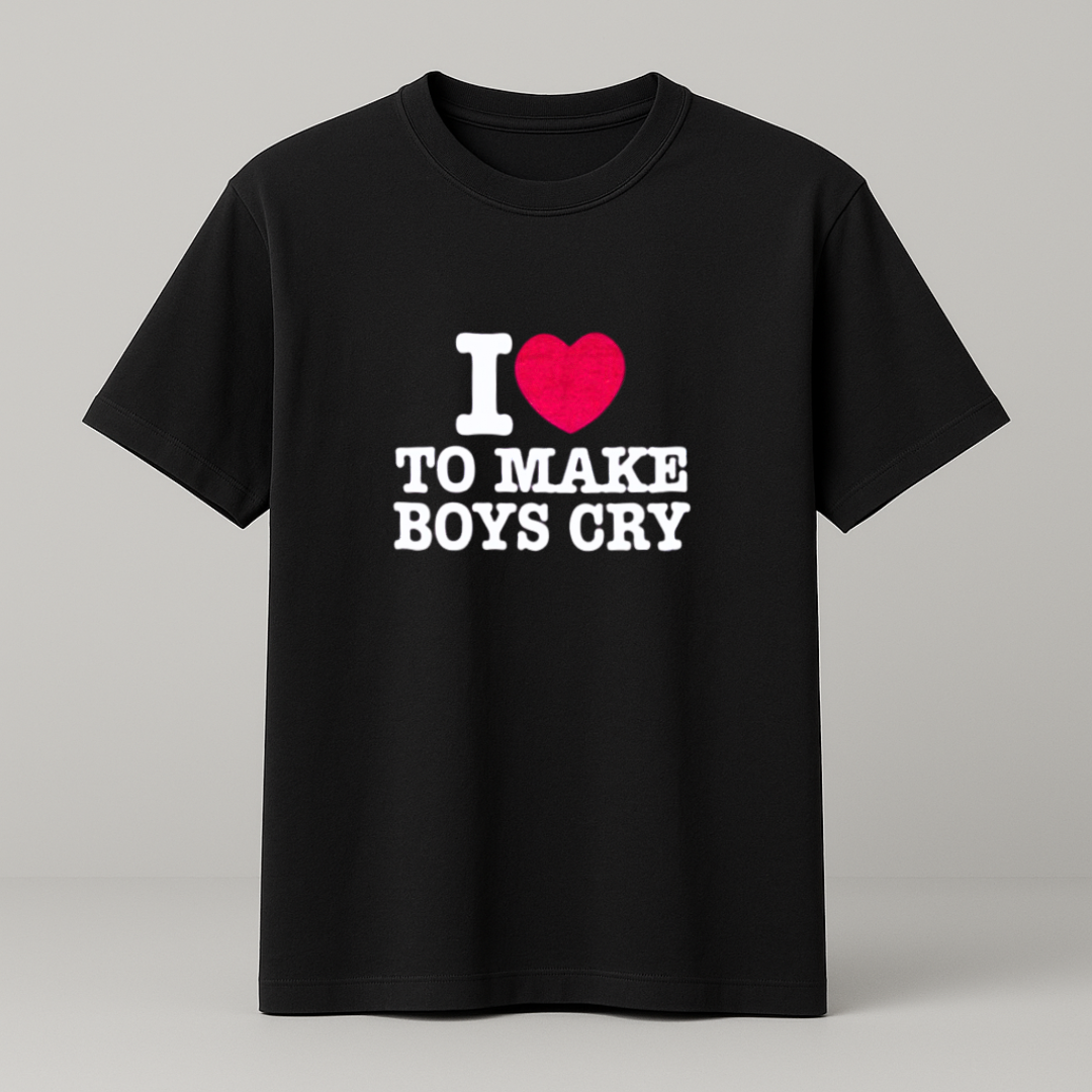 I ♥️TO MAKE BOYS CRY T-Shirt schwarz