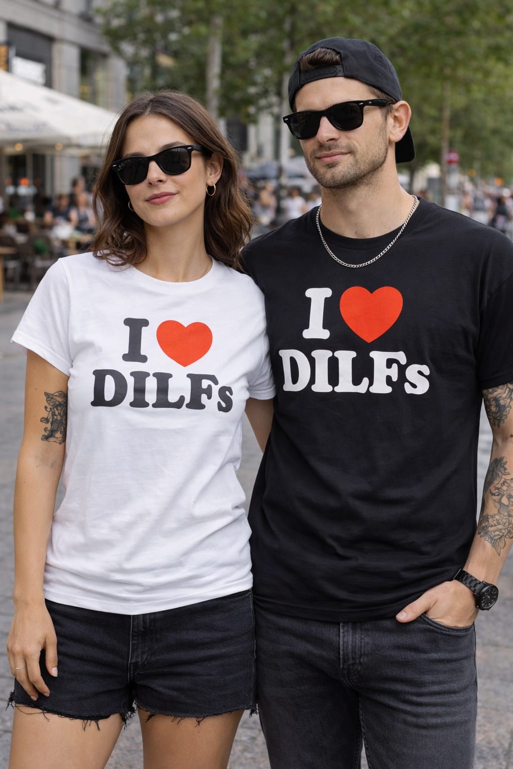 I ♥️ Dilfs Crop-Top schwarz