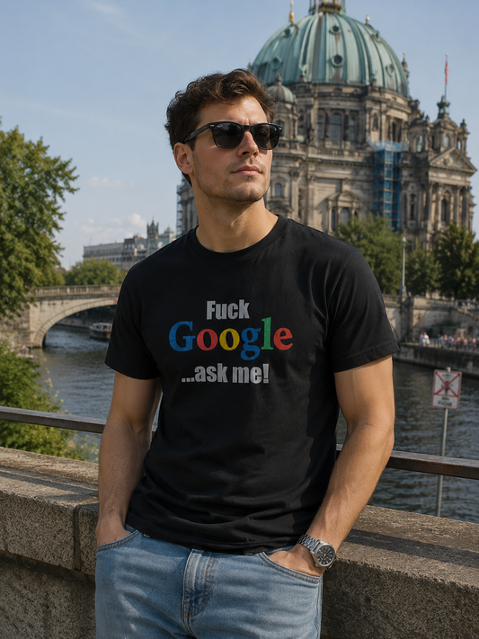 FUCK GOOGLE ASK ME... T-Shirt (schwarz)