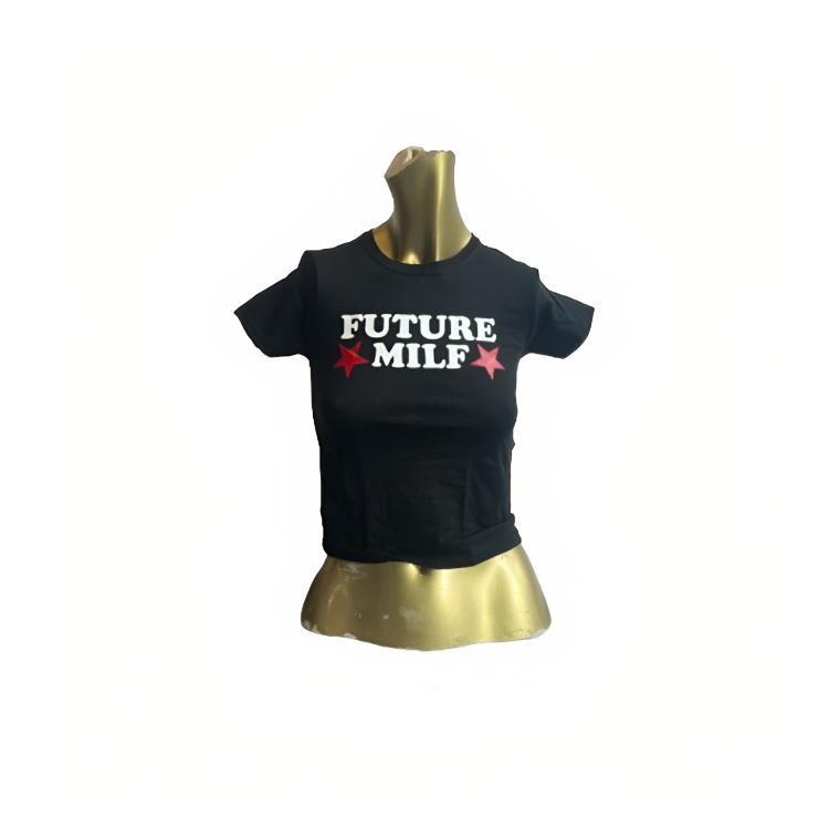 FUTURE MILF Crop-Top schwarz