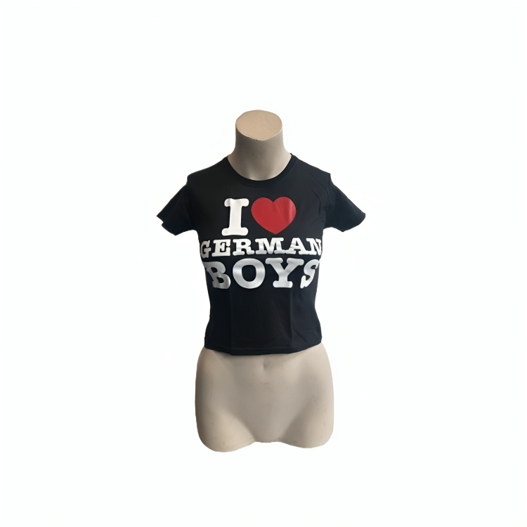 I ♥️ GERMAN BOYS Crop-Top schwarz