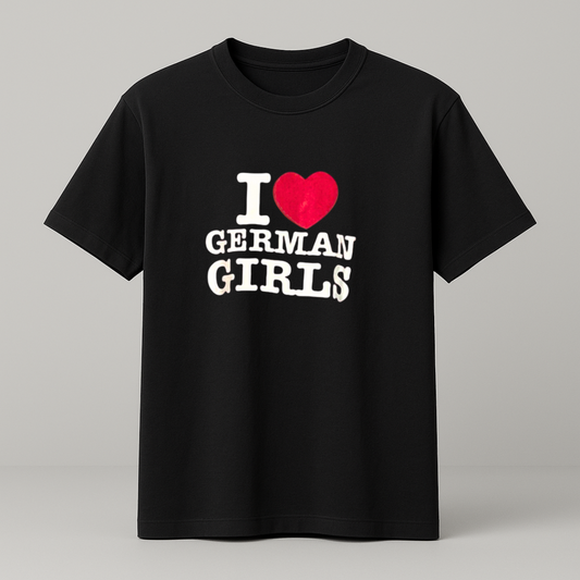 I ♥️ GERMAN GIRLS T-Shirt schwarz