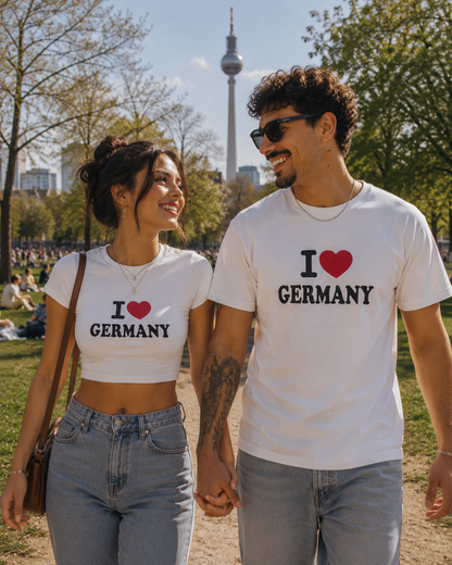 I ♥️ GERMANY Crop-Top weiß