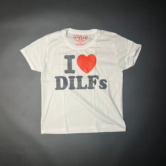 I ♥️ Dilfs Crop-Top weiß