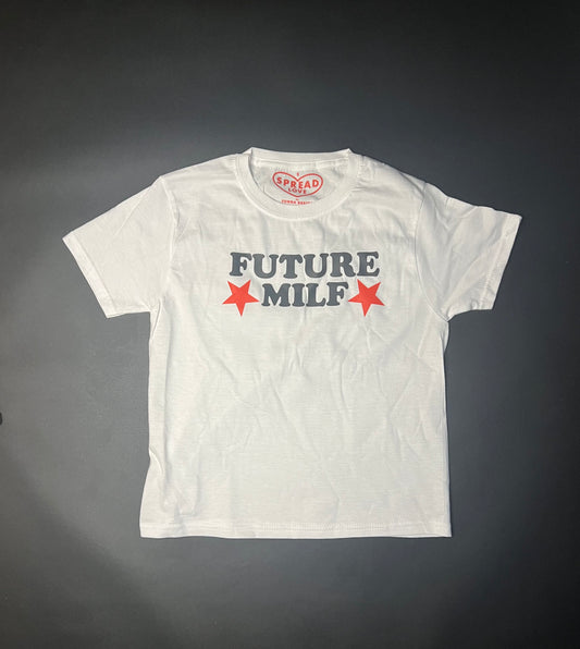 FUTURE MILF Crop-Top weiß