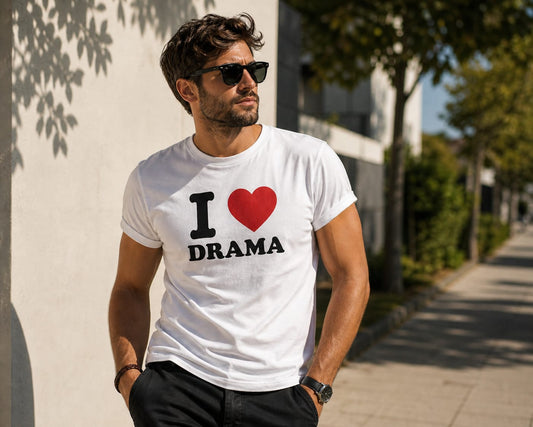 I ♥️ DRAMA T-Shirt weiß