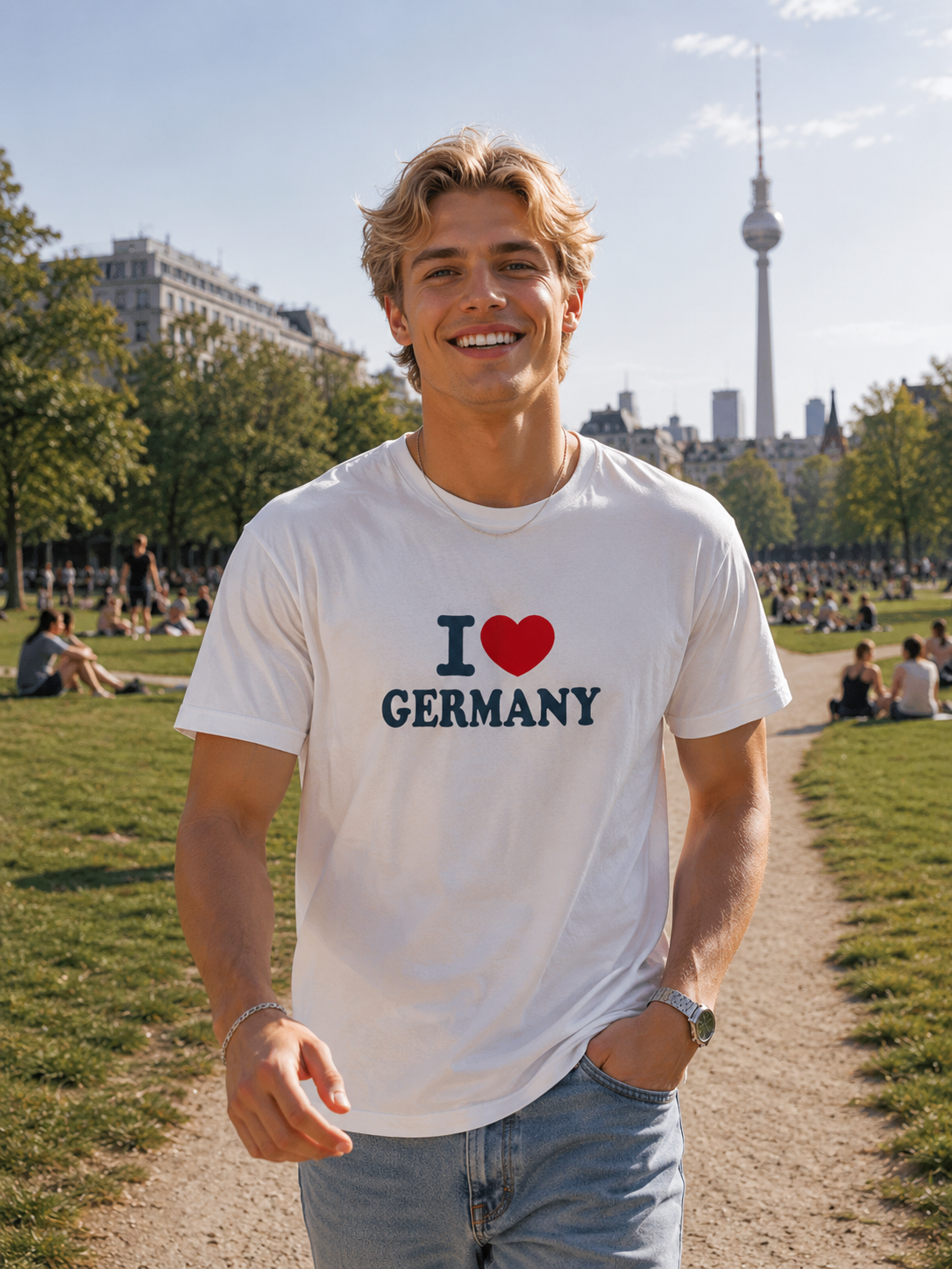 I ♥️ GERMANY T-Shirt weiß