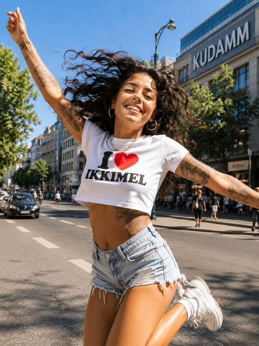 I♥️IKKIMEL crop-Top weiß