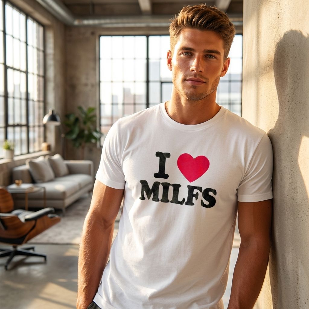 I ♥️ MILFS T-Shirt weiß