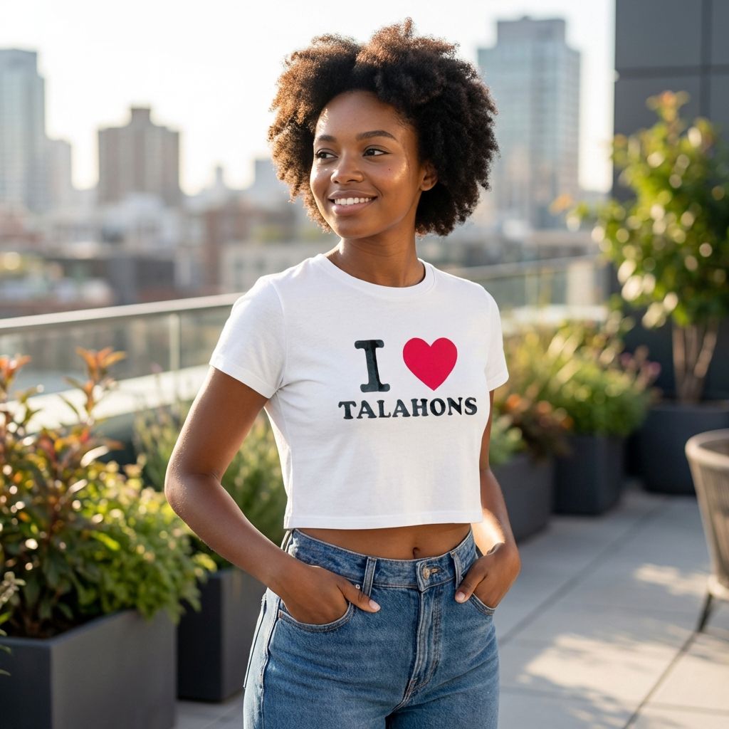 I ♥️ Talahons Crop-Top weiß