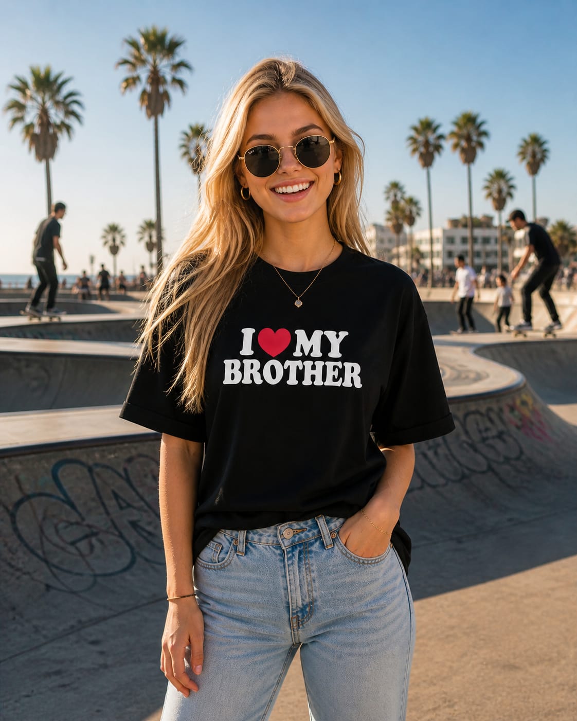 I ♥️ MY BROTHER T-Shirt schwarz