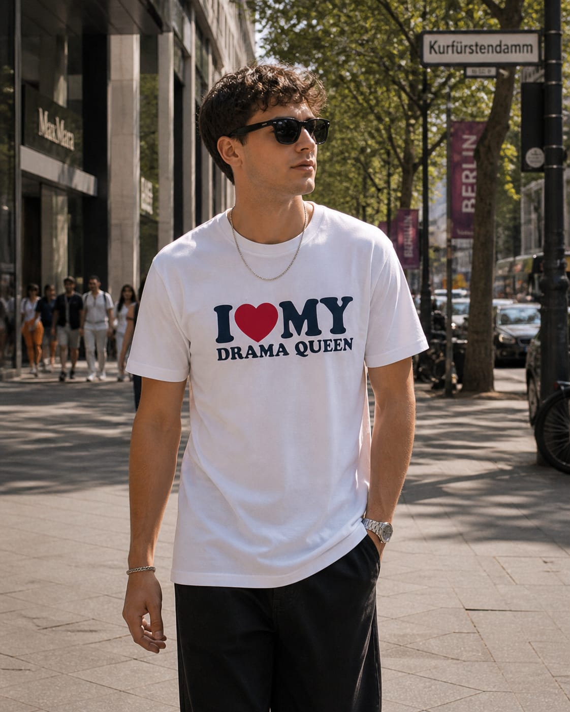 I ♥️ MY DRAMA QUEEN T-Shirt weiß