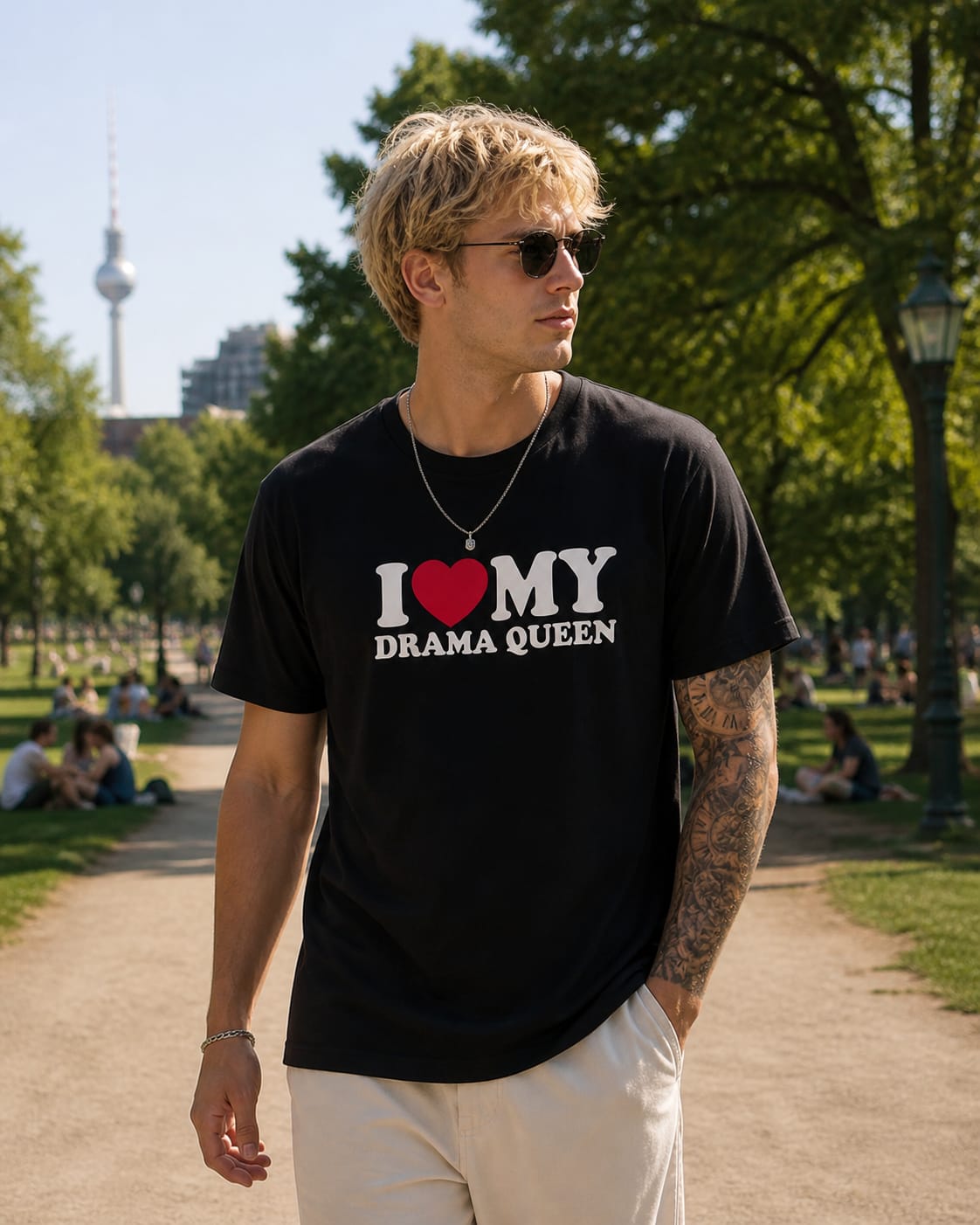 I ♥️ MY DRAMA QUEEN T-Shirt schwarz