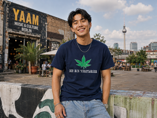 Ich bin VEGETARIER T-Shirt (navy)