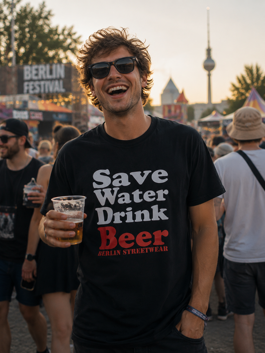 Save Water Drink Beer T-Shirt schwarz