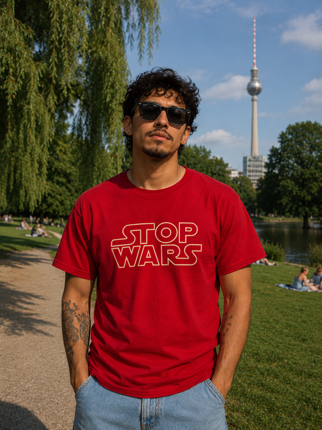 STOP WARS T-Shirt (rot)