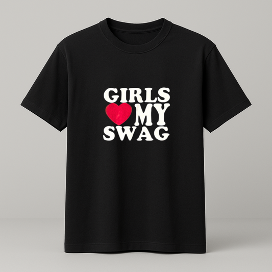 GIRLS ♥️ MY SWAG T-Shirt schwarz