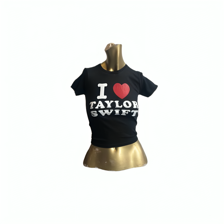 I ♥️ TAYLOR SWIFT Crop-Top schwarz