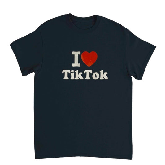 I ♥️ TIK TOK T-Shirt schwarz
