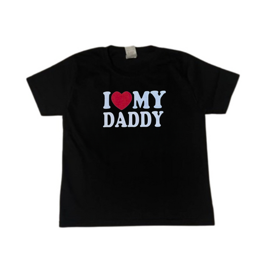 I ♥️ DADDY Crop-Top schwarz