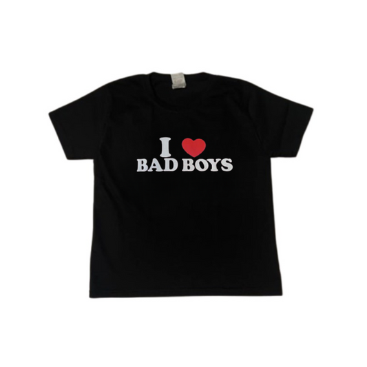 I ♥️ BAD BOYS Crop-Top schwarz
