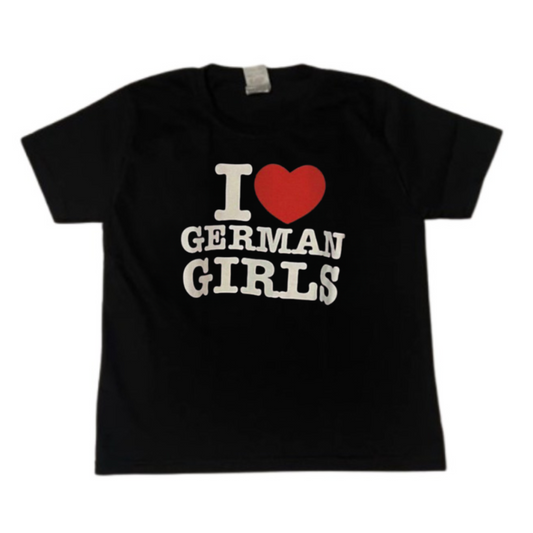 I ♥️ GERMAN GIRLS Crop-Top schwarz