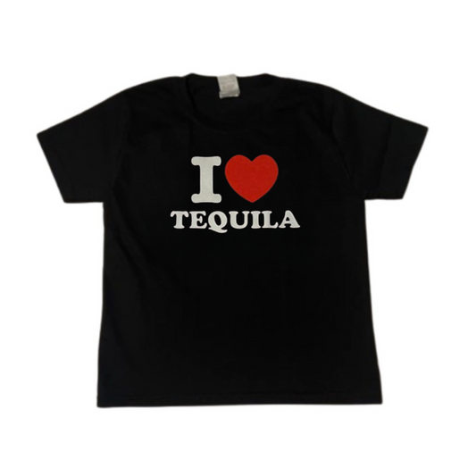 I ♥️ TEQUILA Crop-Top schwarz