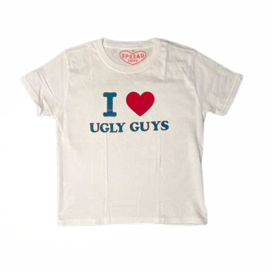 I ♥️ UGLY GUYS Crop-Top weiß