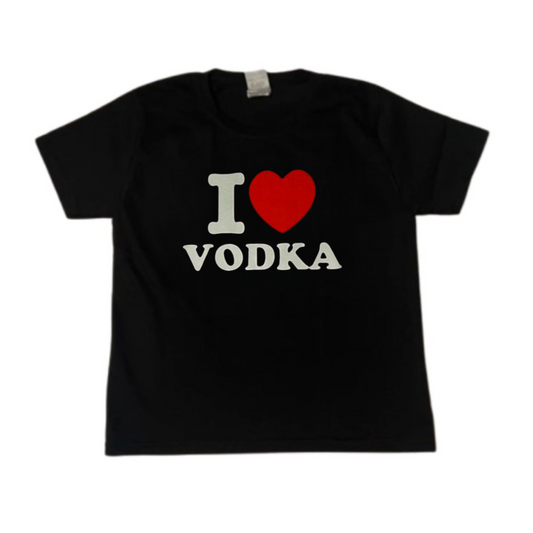 I ♥️ VODKA Crop-Top schwarz