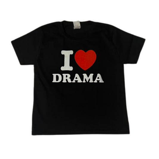 I ♥️ DRAMA Crop-Top schwarz