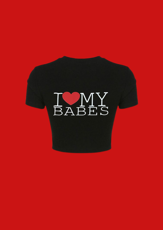 I ♥️ MY BABES Crop-Top schwarz