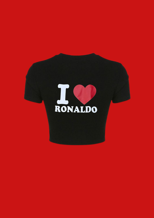 I ♥️ RONALDO Crop-Top schwarz