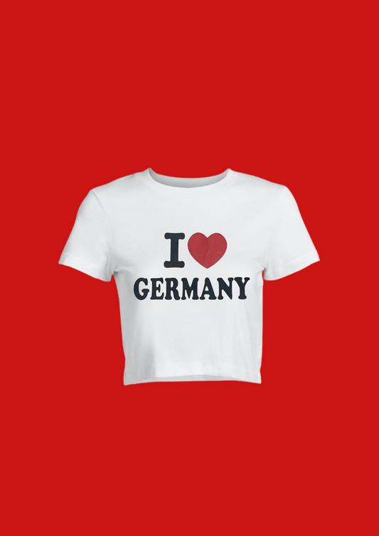I ♥️ GERMANY Crop-Top weiß