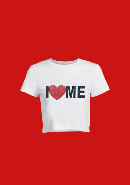 I ♥️ ME Crop-Top weiß
